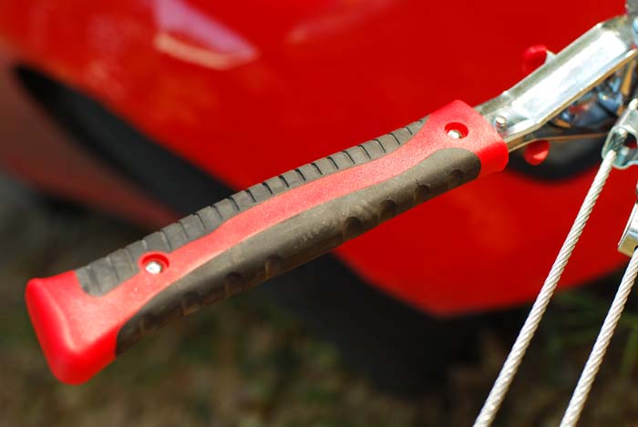 Рычажная автомобильная лебедка, 4 тонны, 2 крюка, в кейсе