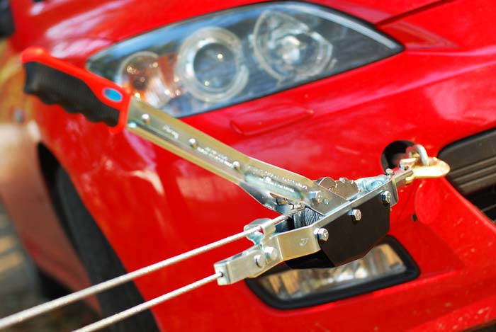 Рычажная автомобильная лебедка, 2 тонны, 2 крюка