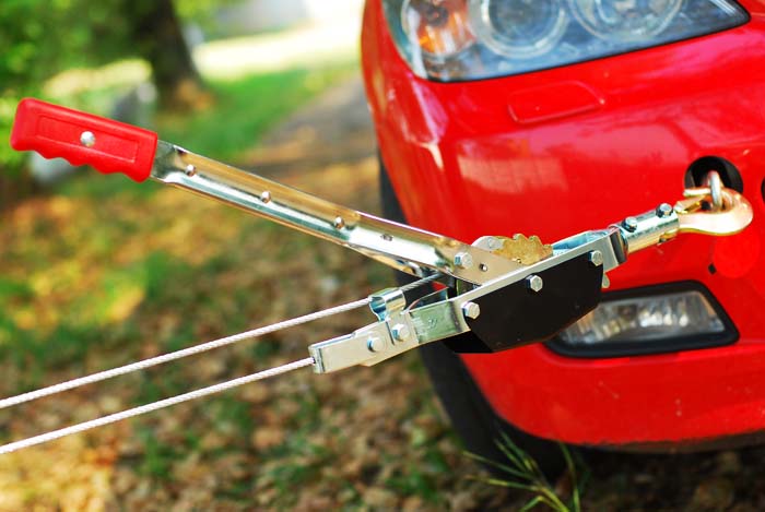 Рычажная автомобильная лебедка, 3 тонны, 2 крюка