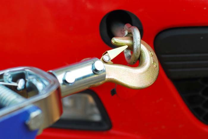 Рычажная автомобильная лебедка, 4 тонны, 3 крюка, в кейсе