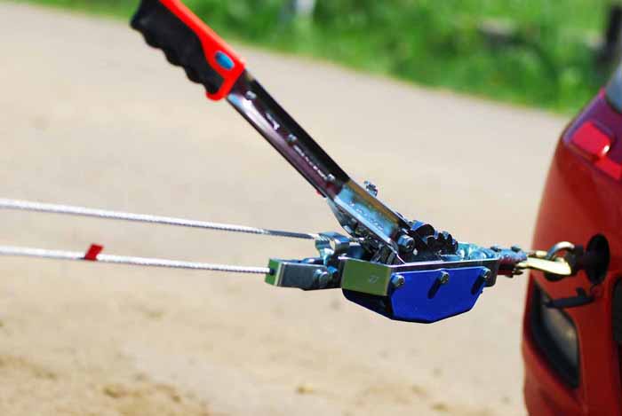 Рычажная автомобильная лебедка, 2.5 тонны/2 крюка